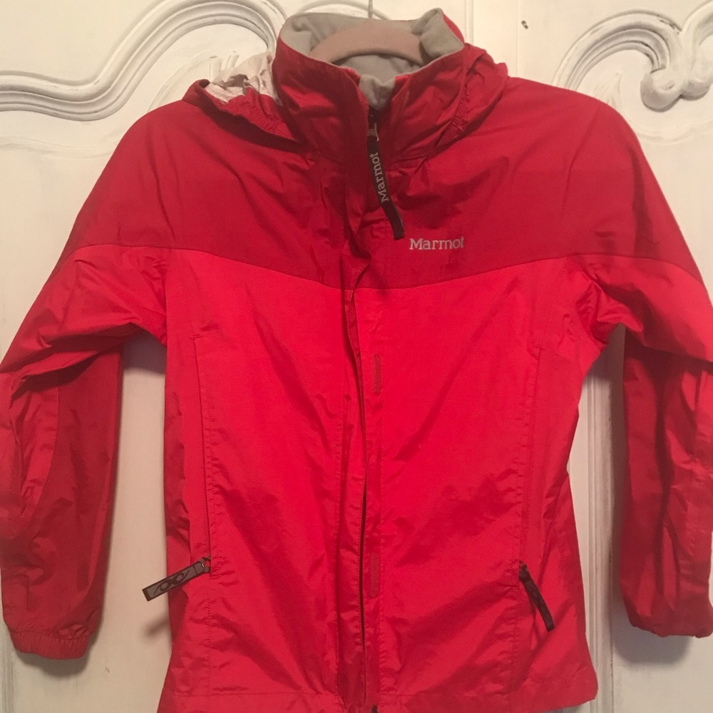 Girls Marmot rain jacket.